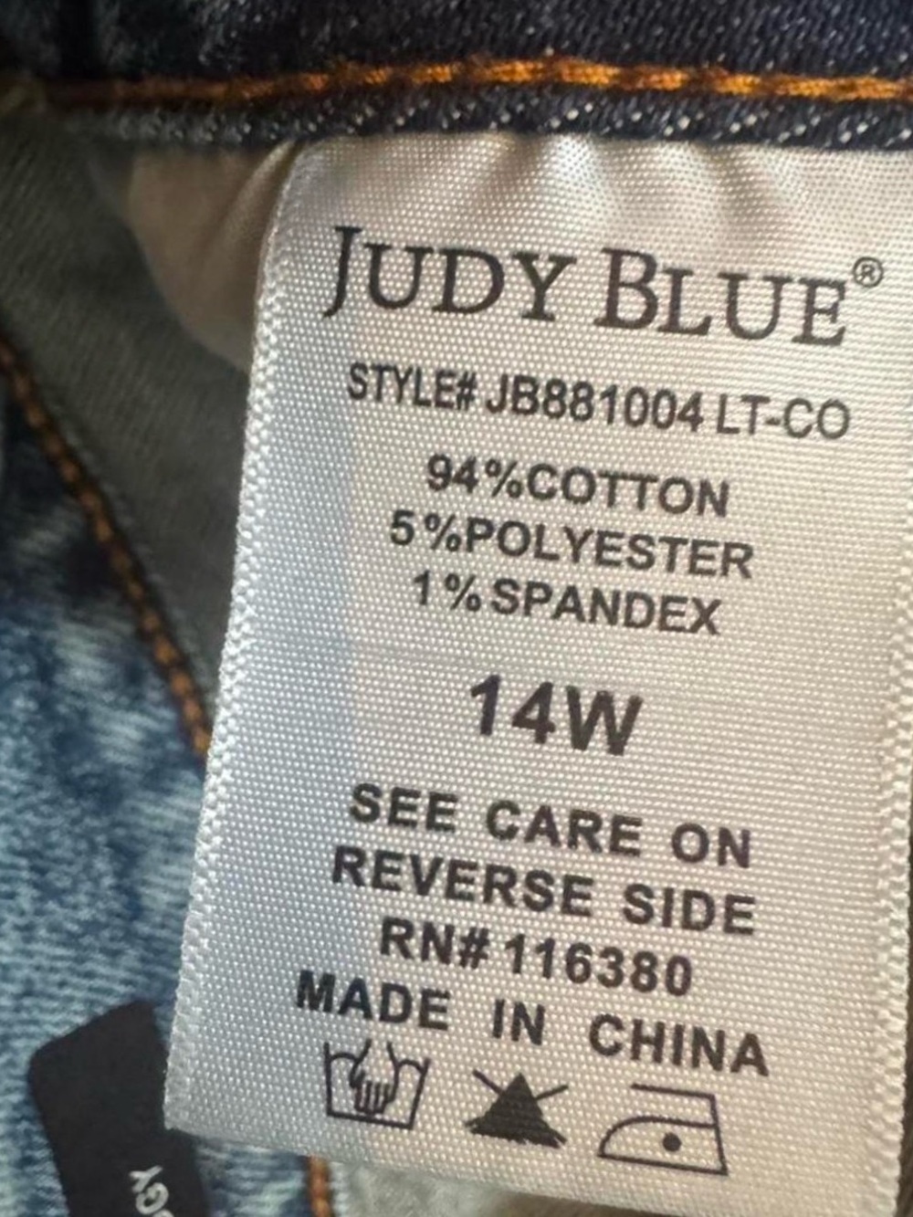 Judy Blue High Waist Wilhelmina Baggy Jeans - 14W - Picture 5 of 8